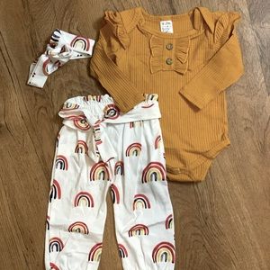 Baby Girl Chicken Print Boutique Outfit